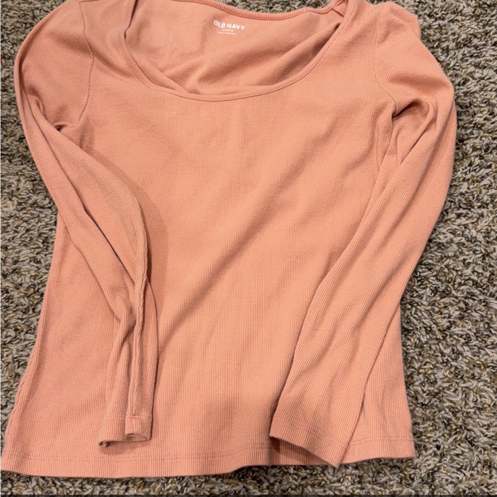 Old Navy Women's Peach Long Sleeve Top